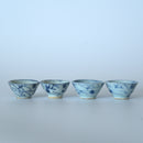 青花唐草文小茶杯４個セット