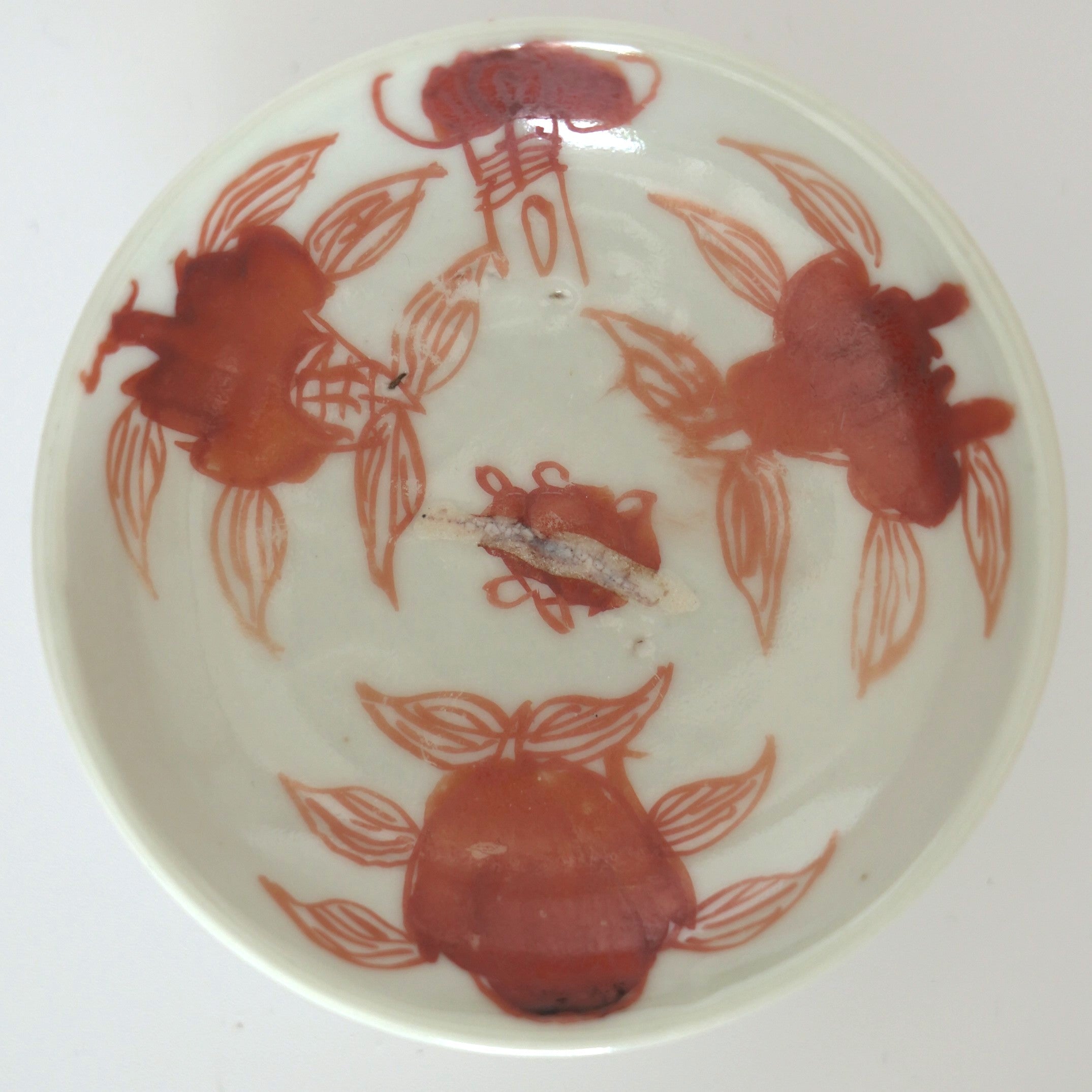 赤絵福寿三多文豆皿⑧