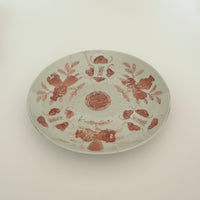 赤絵福寿三多文皿大①