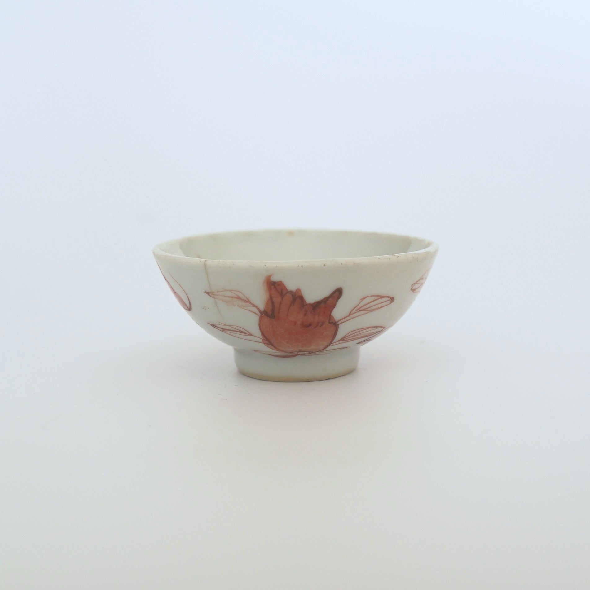 赤絵福寿三多文茶杯④