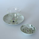 粉彩竹詩文豆皿④