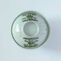 粉彩竹節文蓋碗