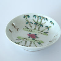 粉彩竹詩文豆皿②