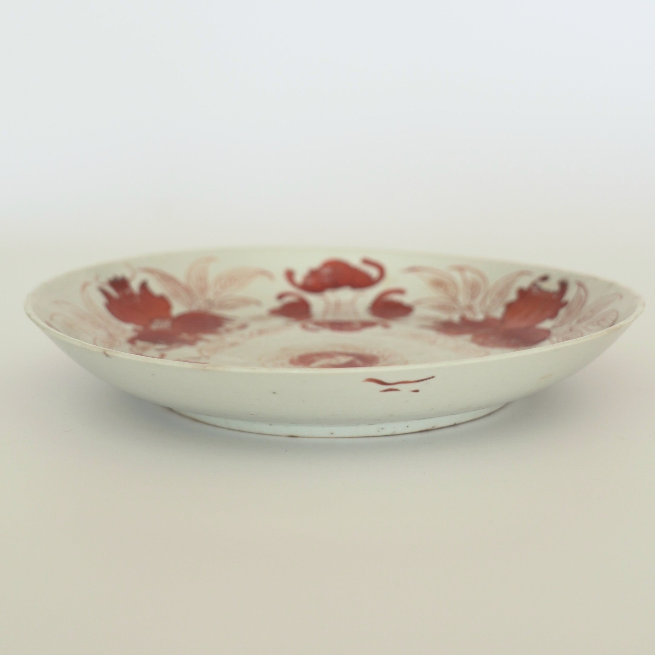 赤絵福寿三多文皿大②