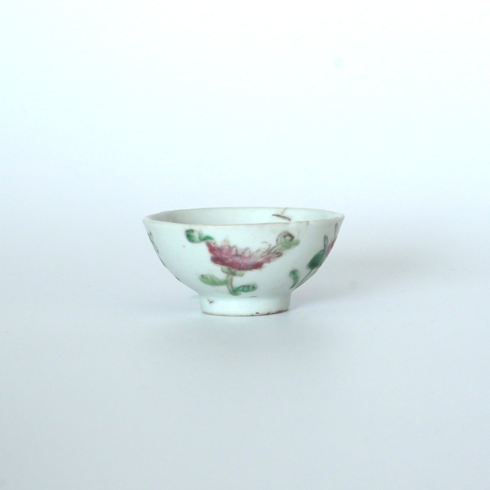 粉彩四季花文茶杯②