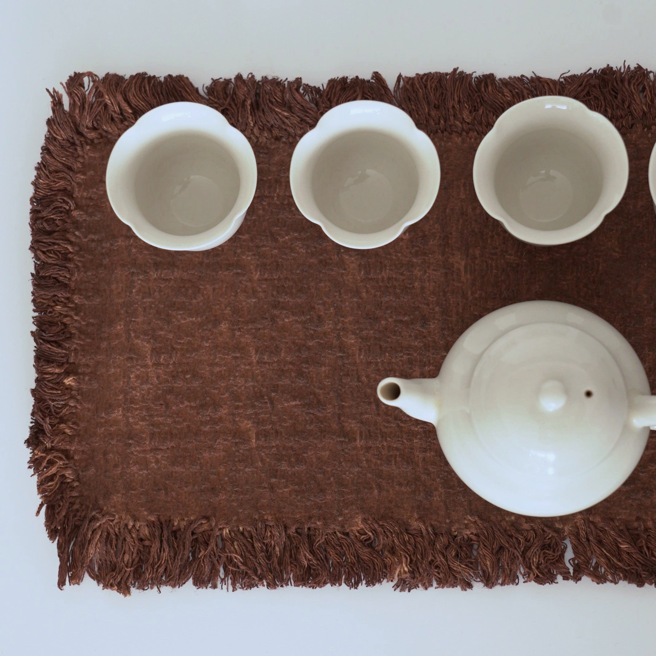 綿製柿渋染敷布大