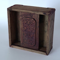 老木彫花卉文木箱