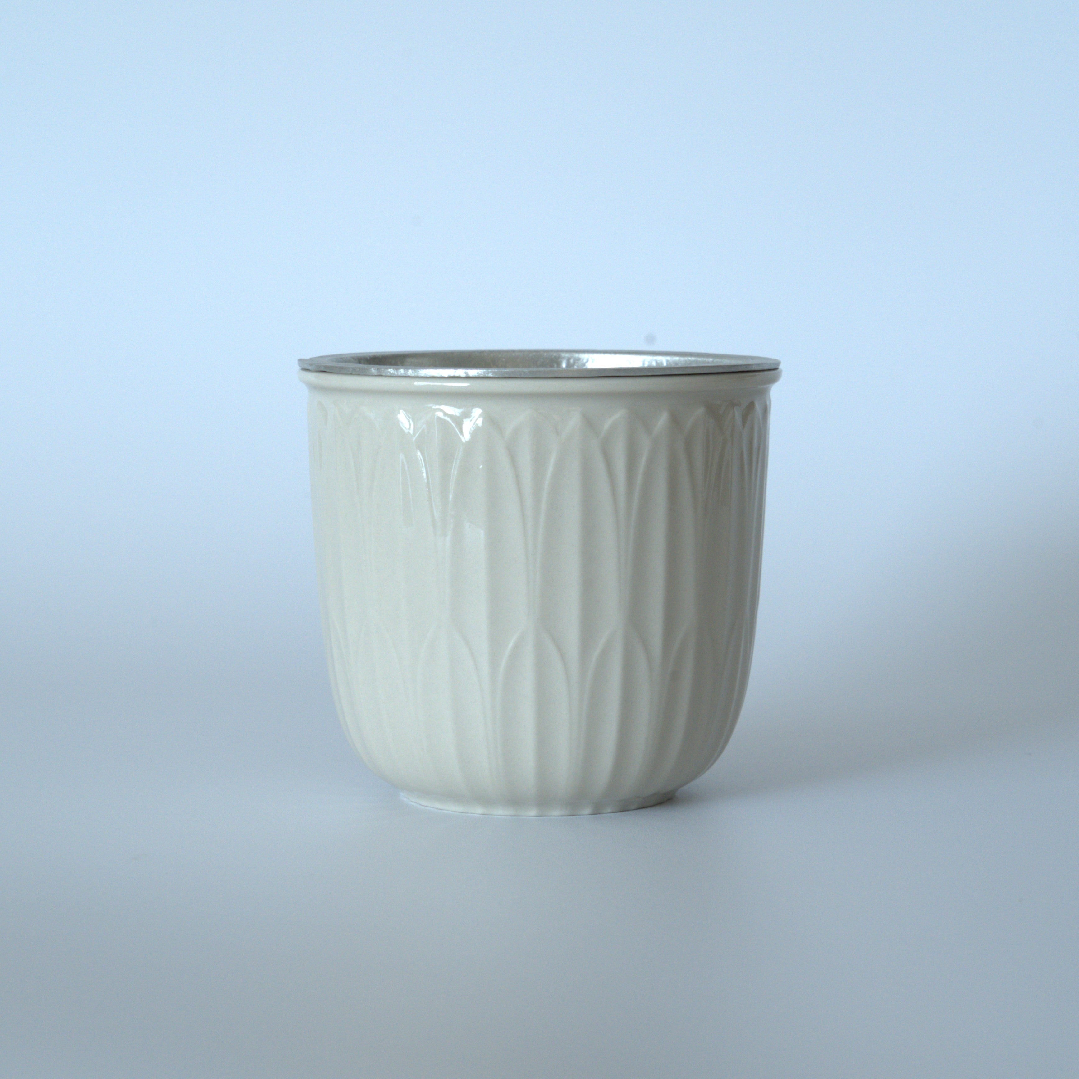 錫蓋草木灰釉建水