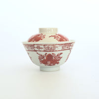 赤絵福寿三多文蓋碗