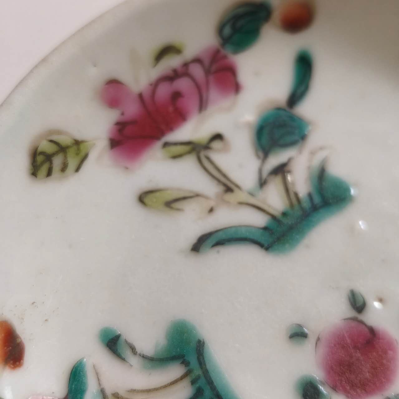 粉彩四季花文豆皿⑧