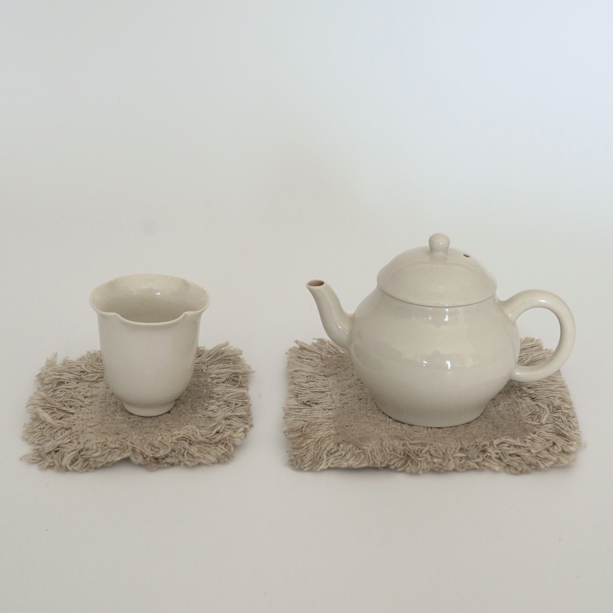 綿製草木染茶托大