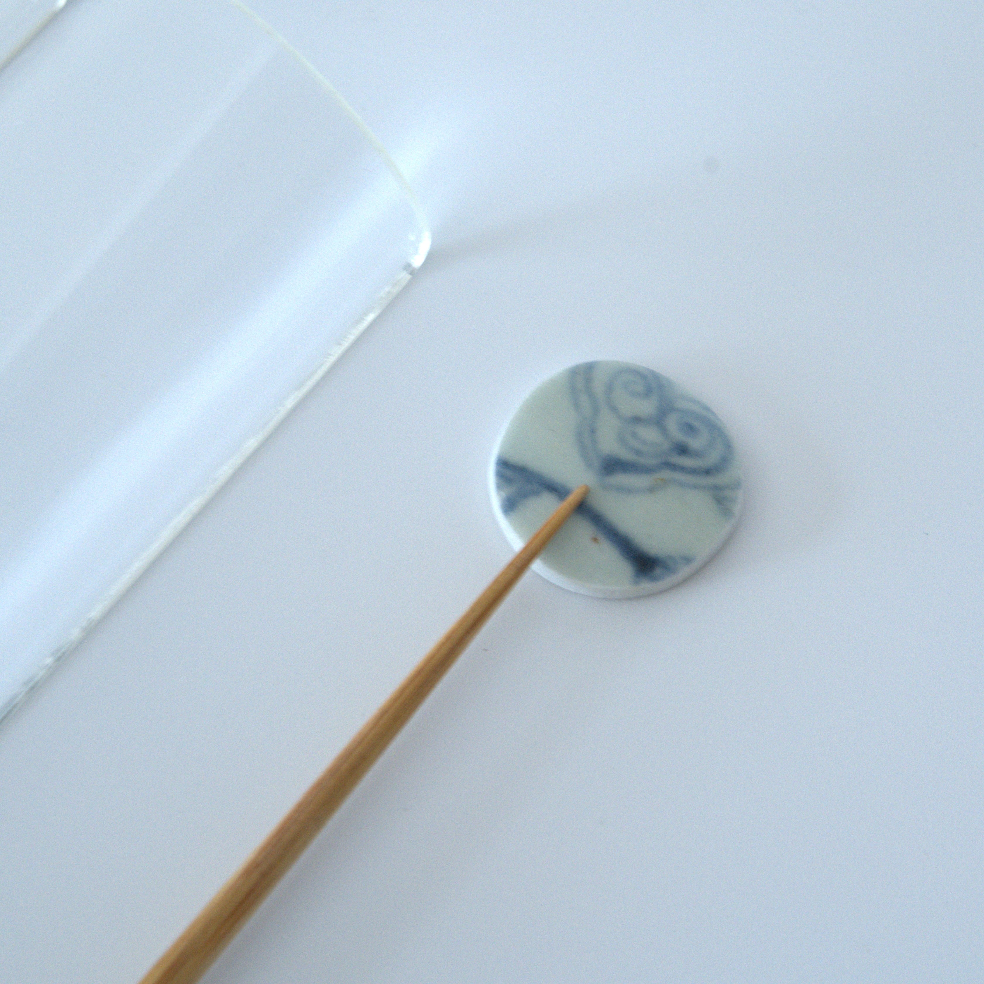 青花如意文茶枕小