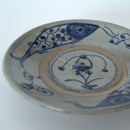 青花双魚花文皿②
