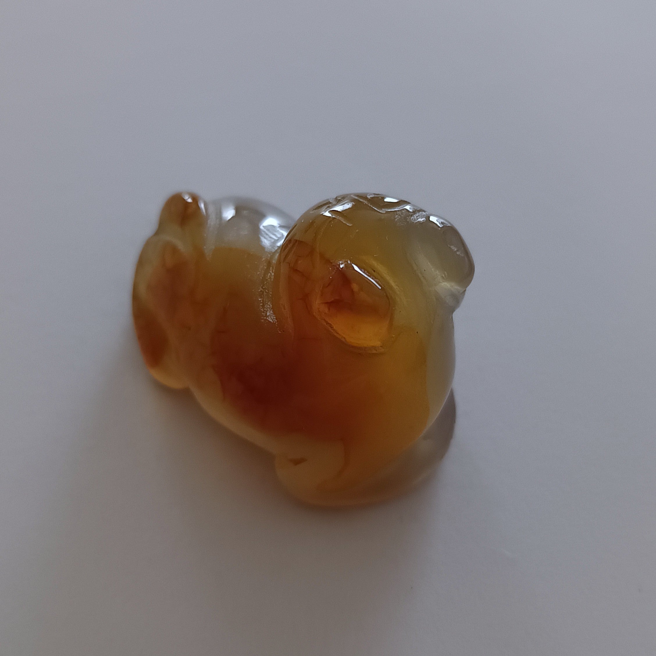 石製回頭猫茶枕左⑥