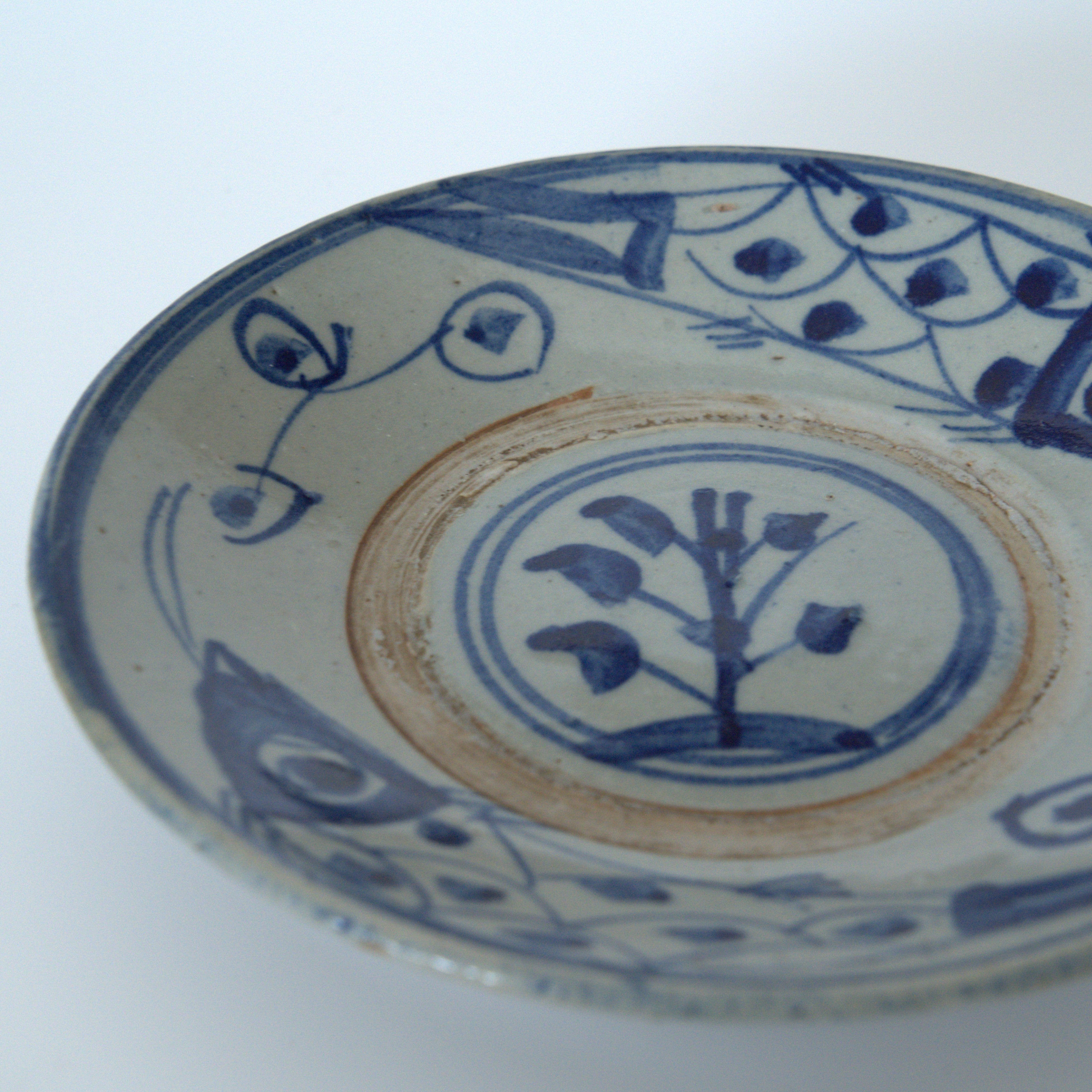 青花双魚花文皿①