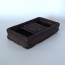 老木彫寿字木箱