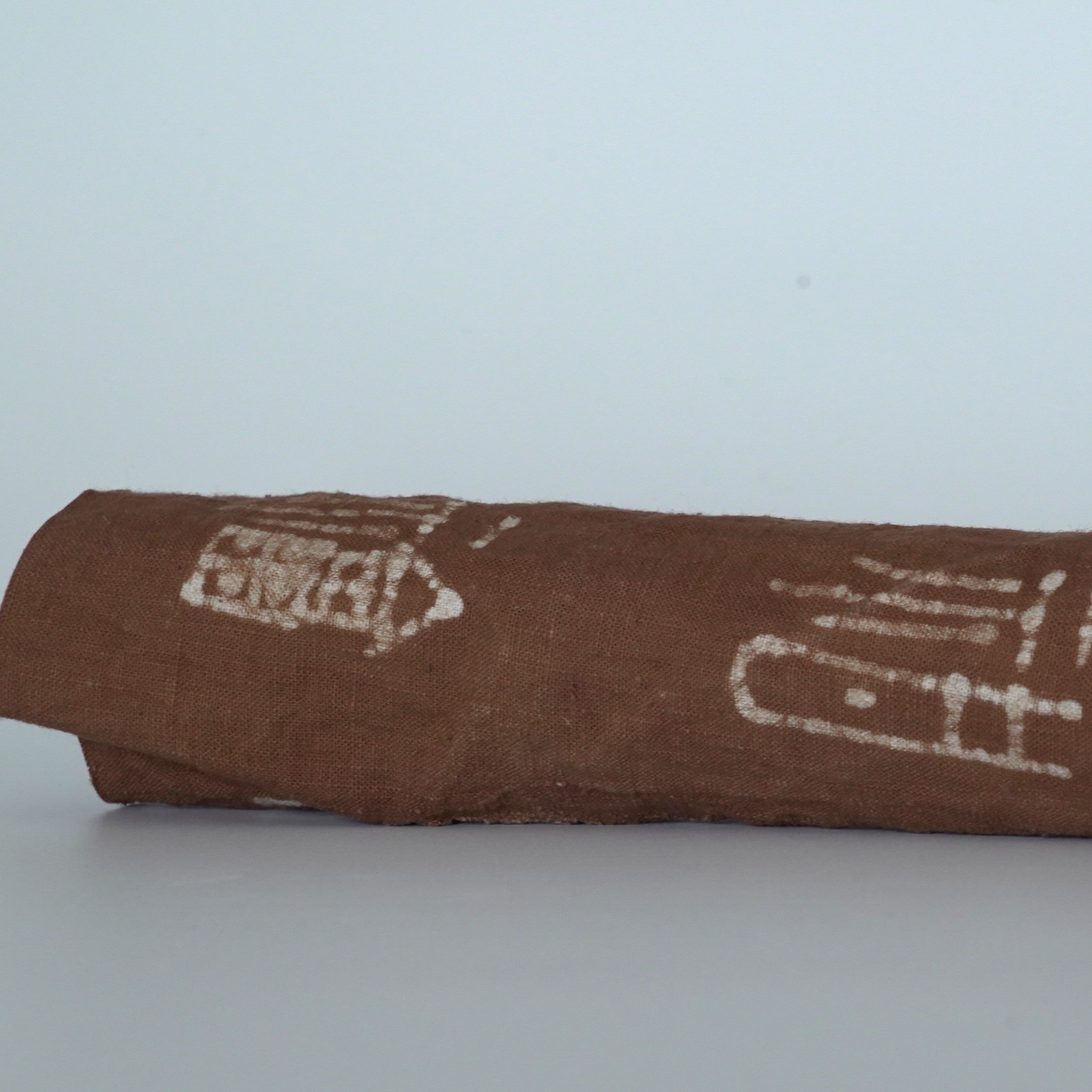 綿製柿渋染万福文敷布小