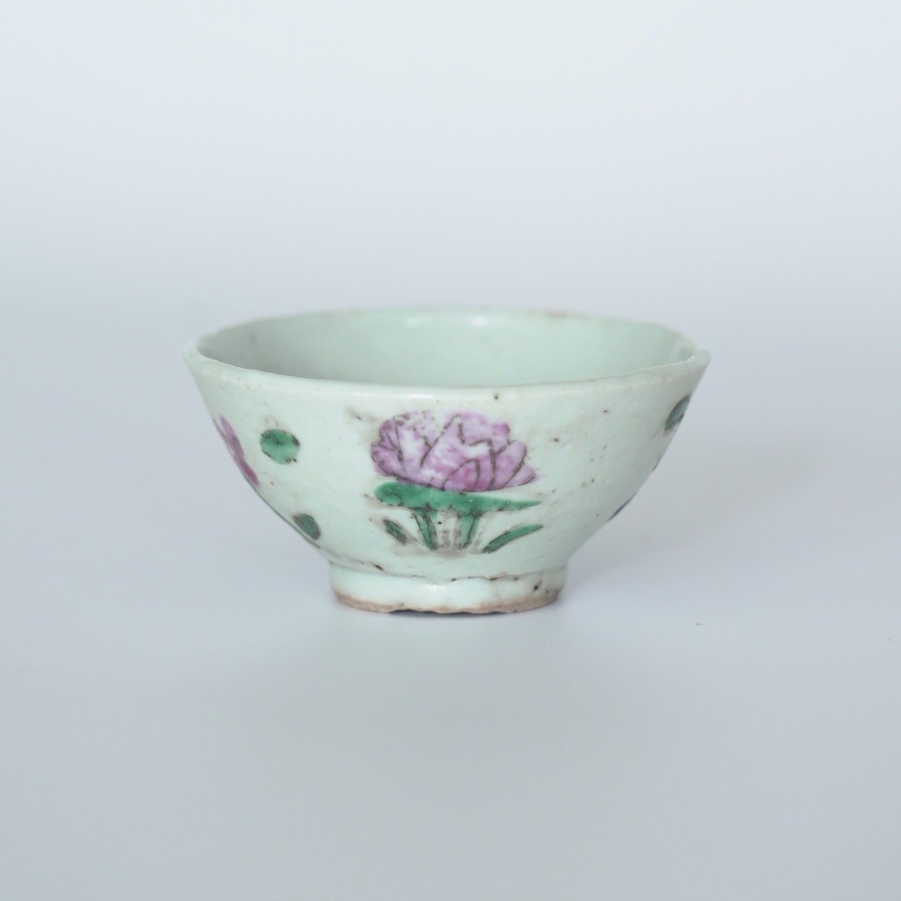 粉彩四季花文茶杯⑦