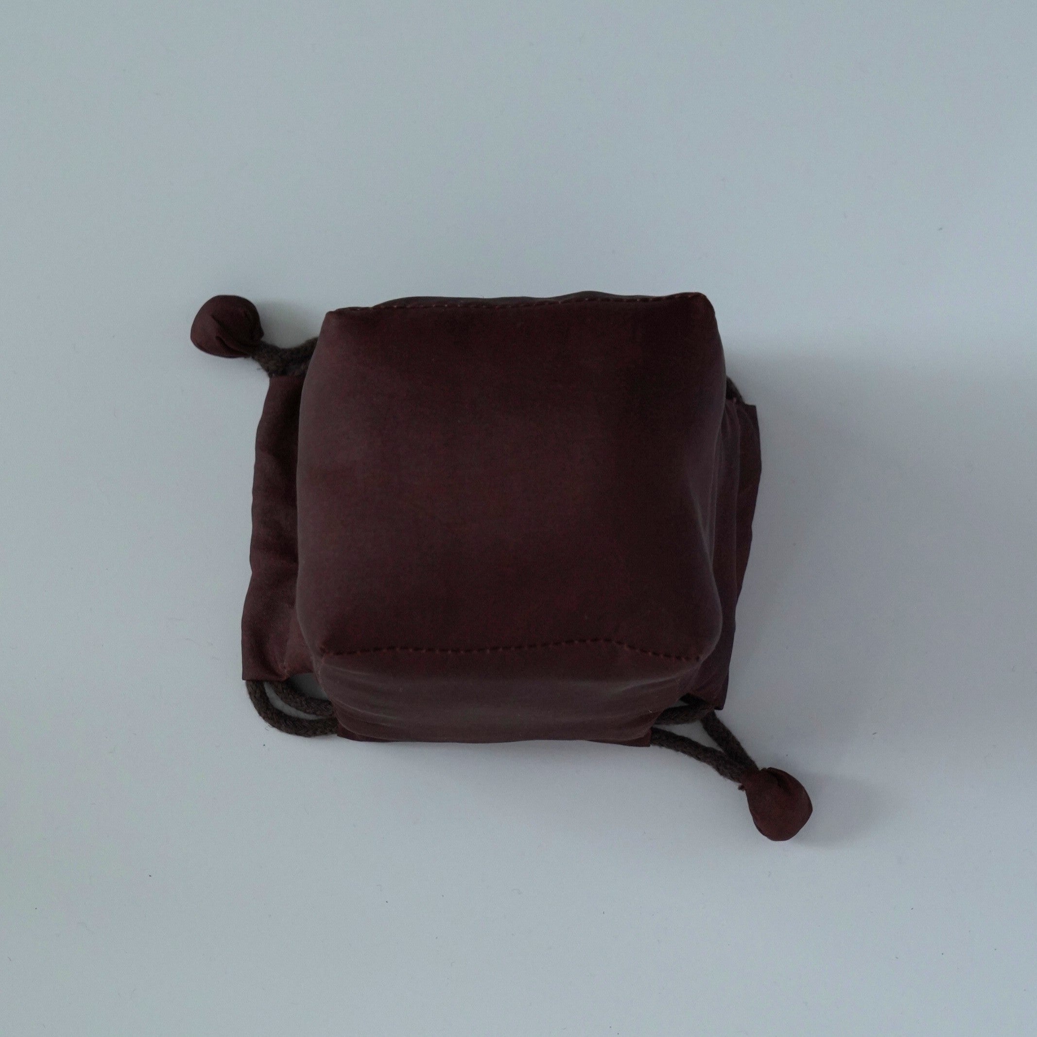 絹製紅雲紗茶器包小