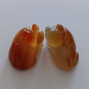 石製回頭猫茶枕右⑤