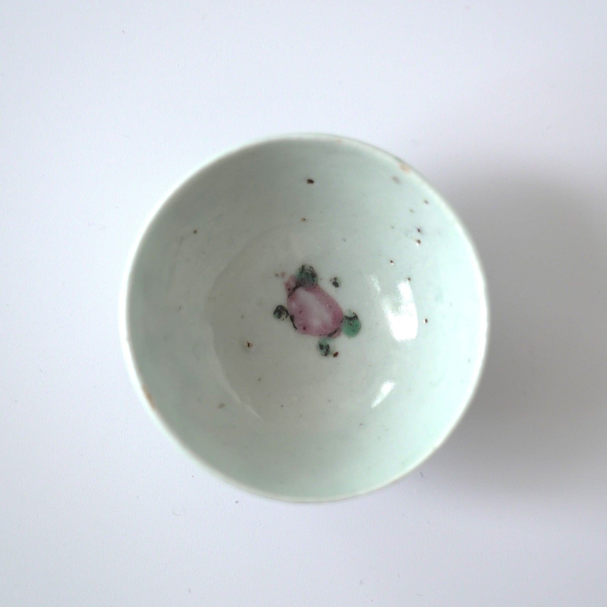 粉彩四季花文茶杯⑤