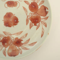 赤絵福寿三多文皿中①