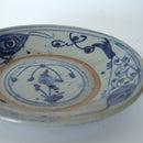 青花双魚花文皿④