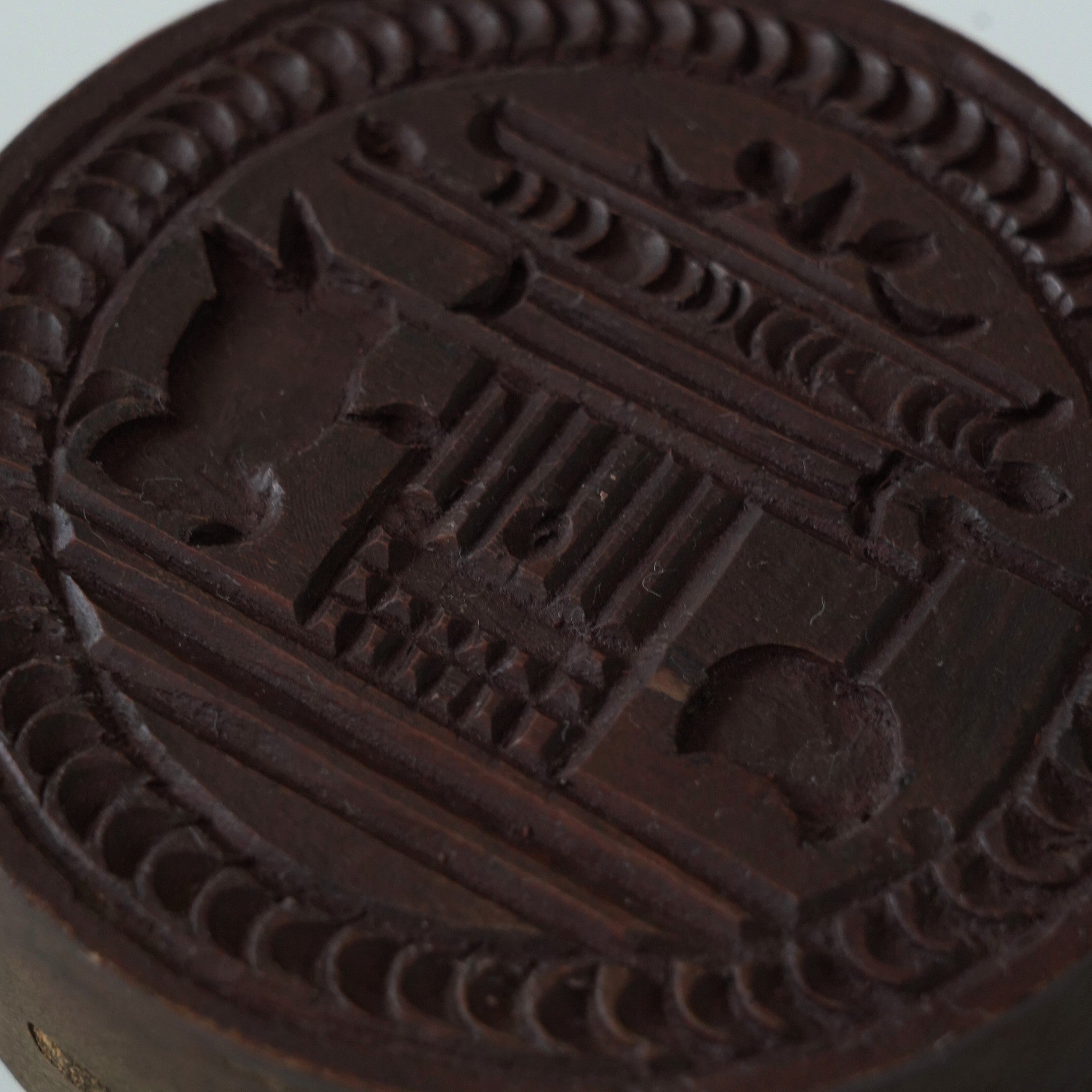 老木彫月宮玉兎文蓋置