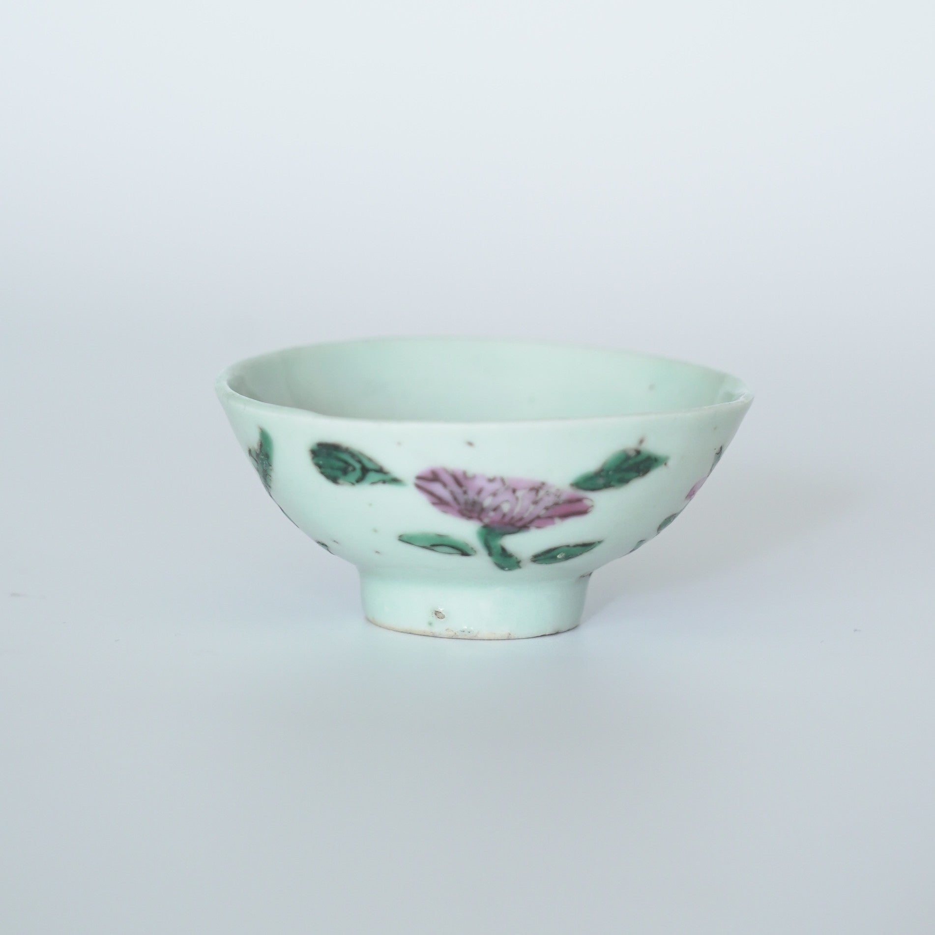 粉彩四季花文茶杯④