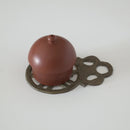 銅製寿字茶枕④