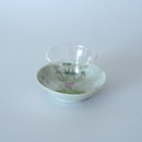 粉彩竹詩文豆皿③