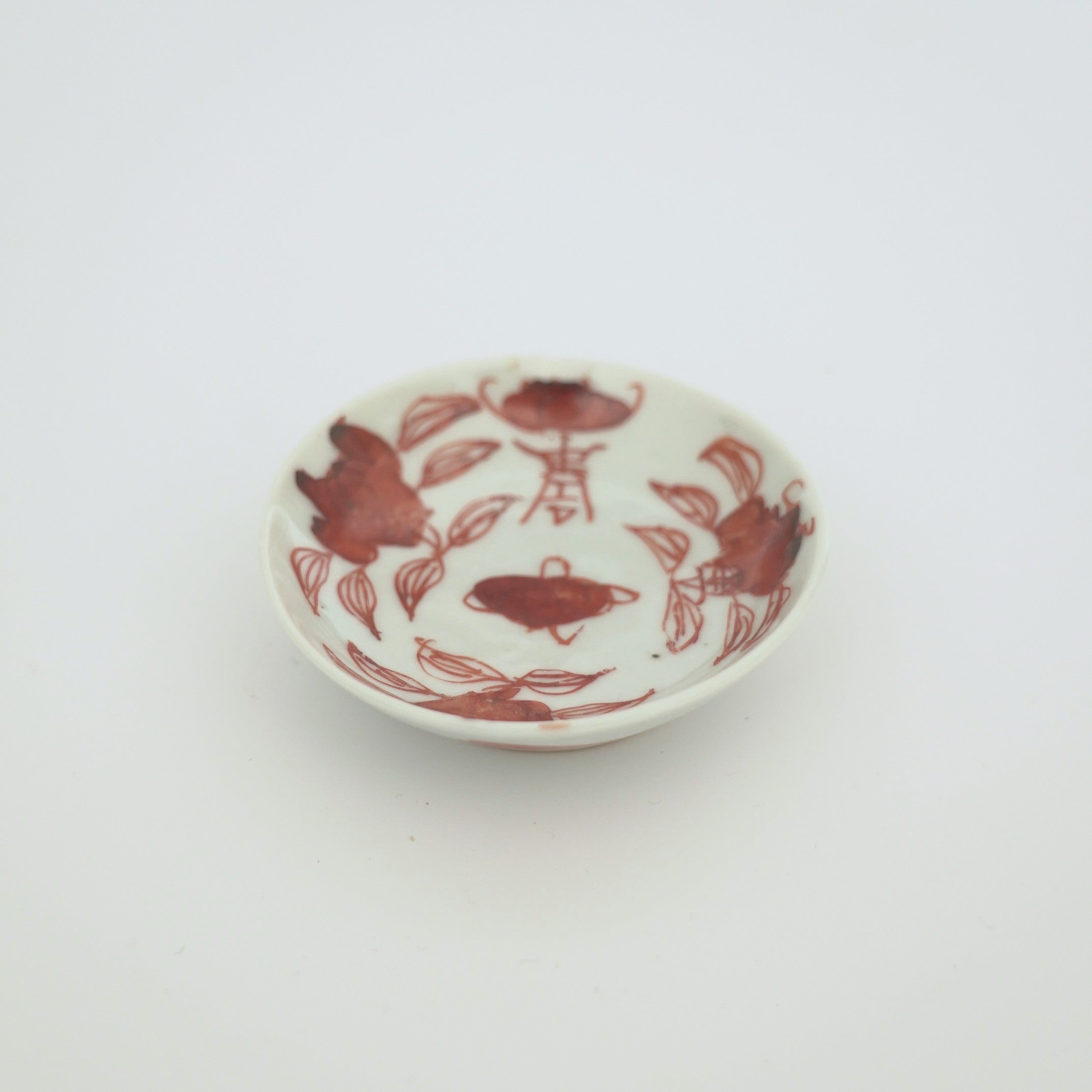 赤絵福寿三多文豆皿⑨