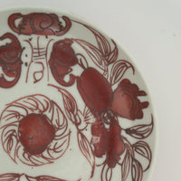 赤絵福寿三多文皿⑪