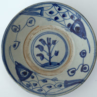 青花双魚花文皿①