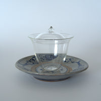 青花双魚花文皿②