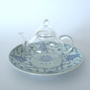 青花絡枝蓮文皿大