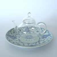 青花絡枝蓮文皿大