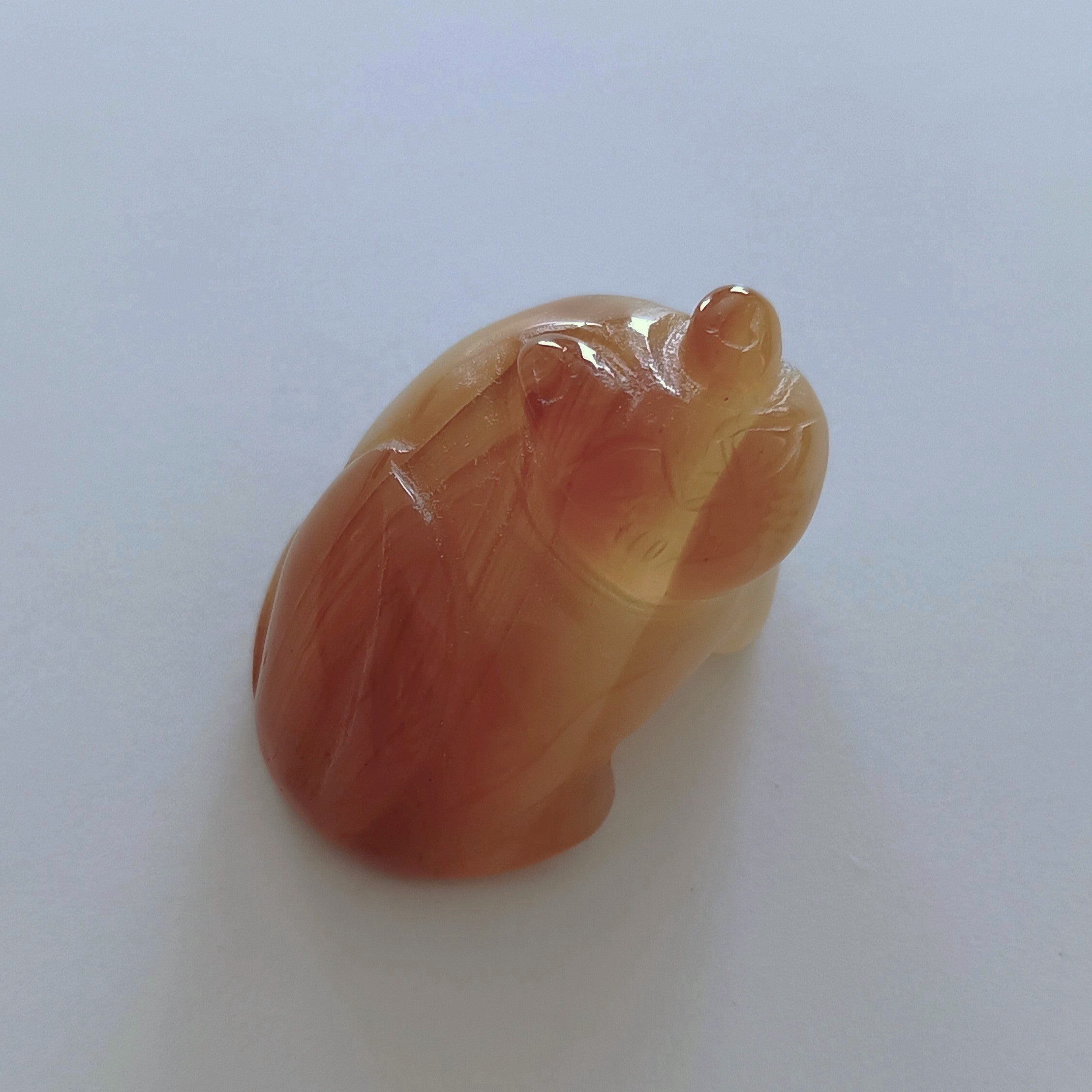 石製回頭猫茶枕右⑤