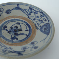 青花双魚花文皿③