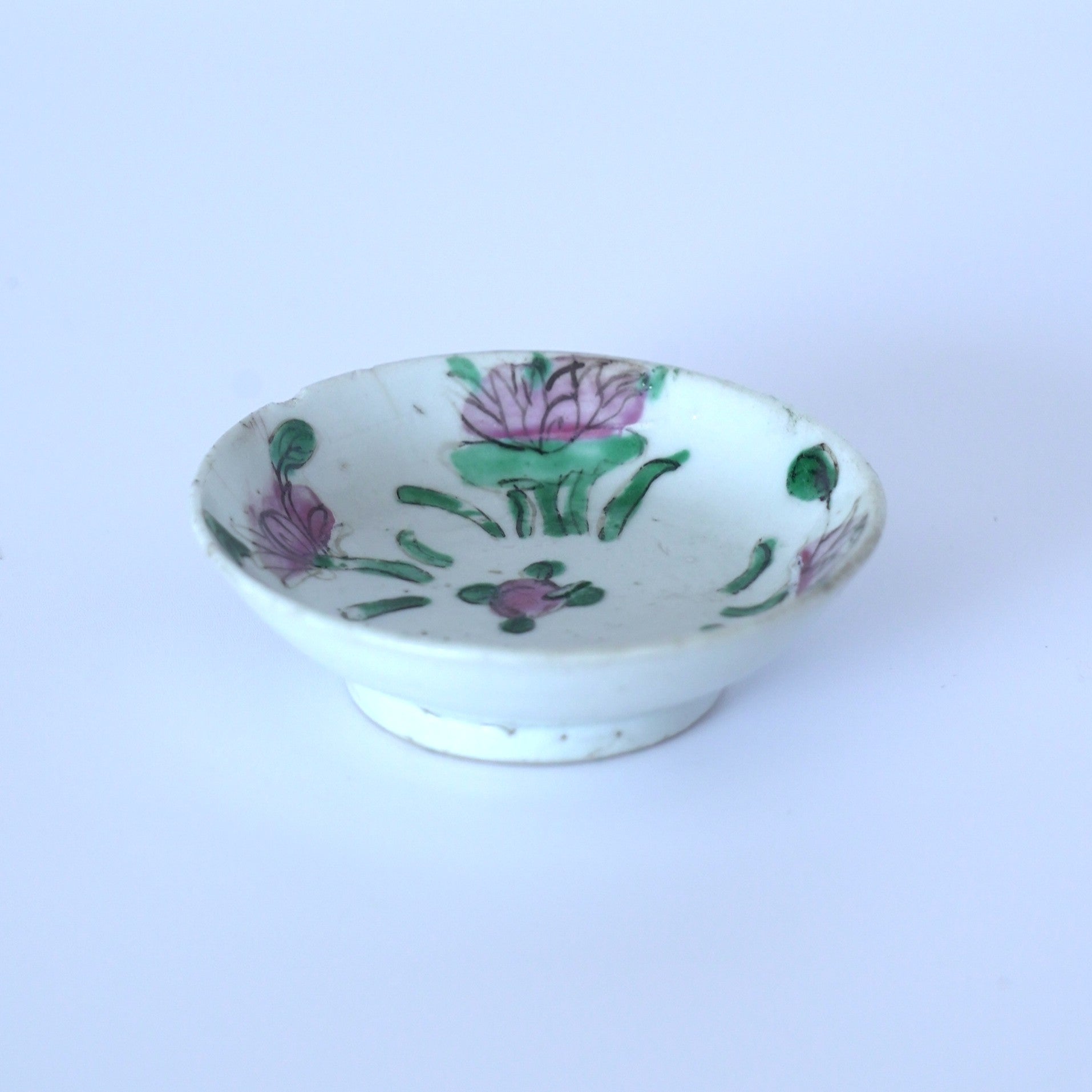 粉彩四季花文豆皿⑥