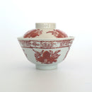 赤絵福寿三多文蓋碗