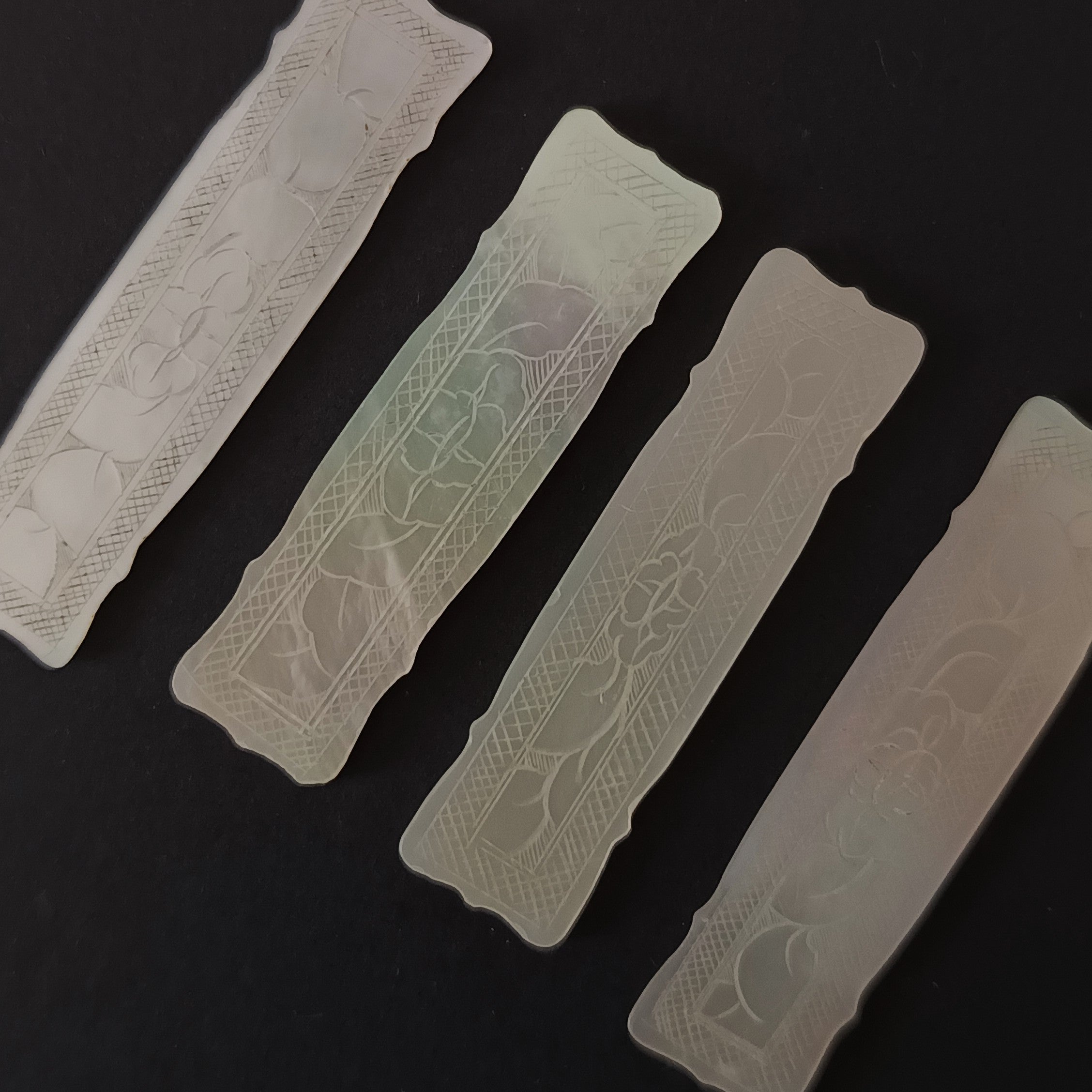 白蝶貝山茶花茶枕③長方