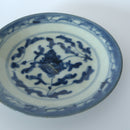 青花鳳眼霊芝文皿