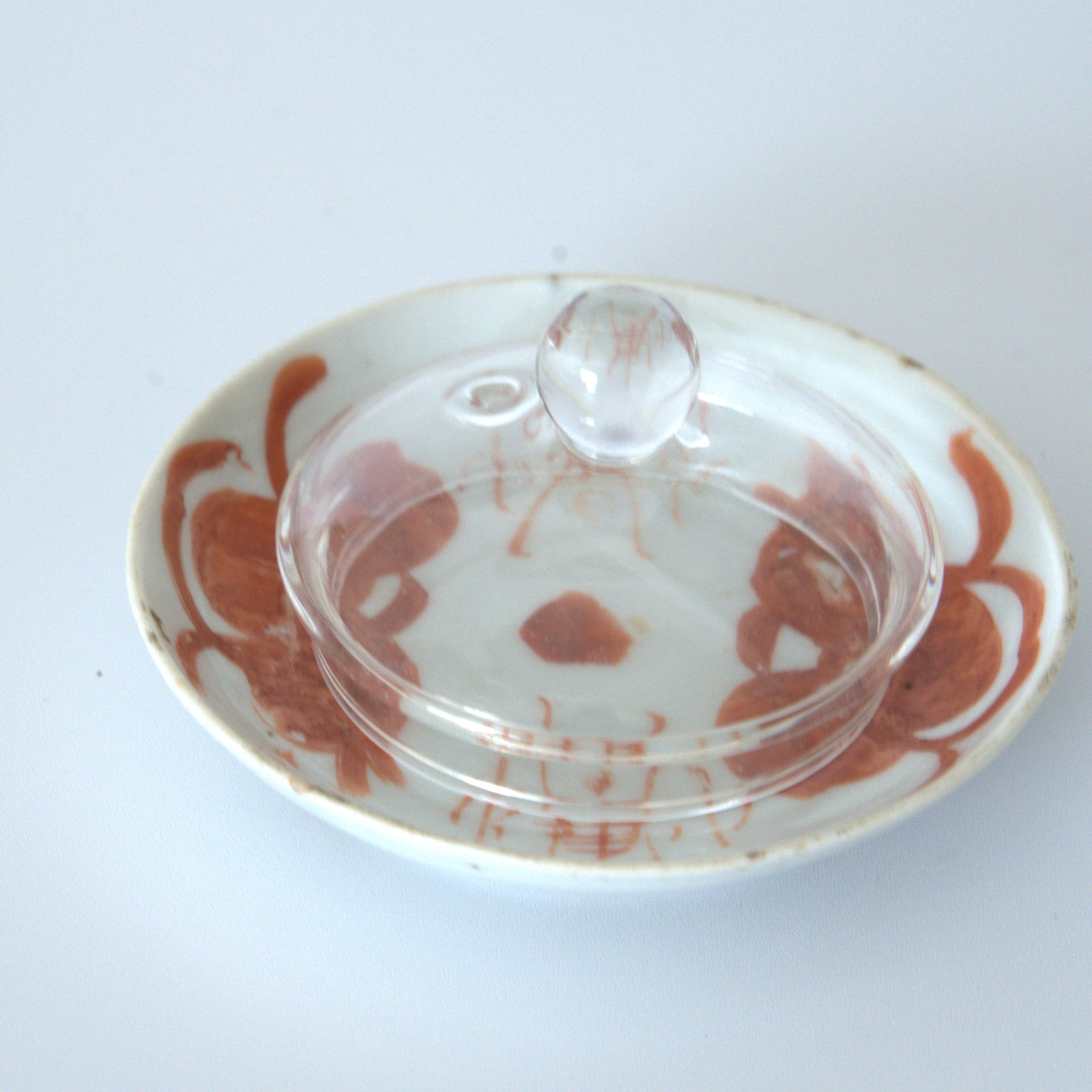 赤絵双寿三多文豆皿②