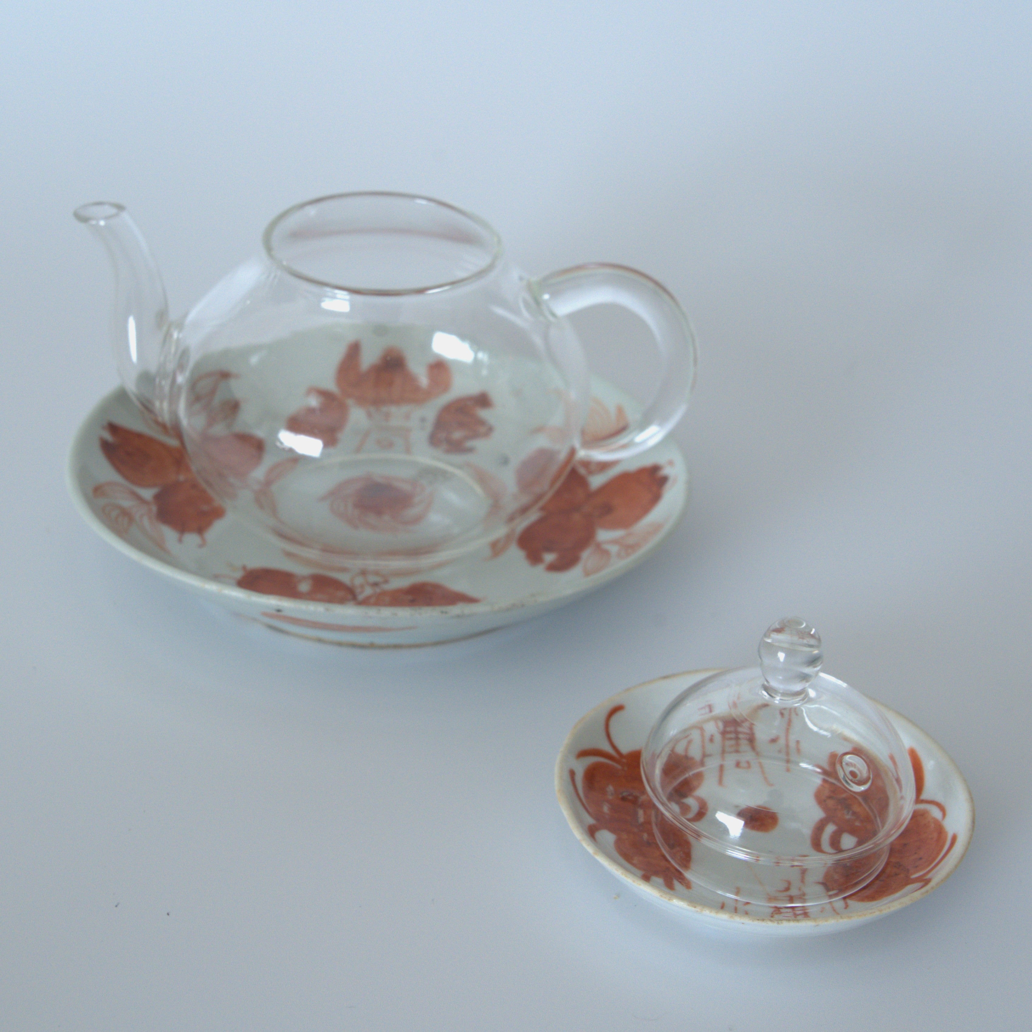 赤絵双寿三多文豆皿①