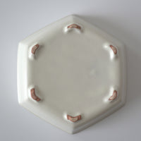白土貫入六角茶船