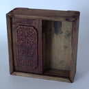 老木彫花卉文木箱