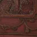 赤漆人物牡丹文壺承①