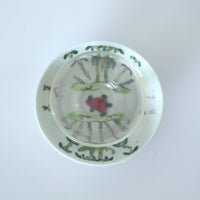 粉彩竹詩文豆皿②