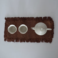 綿製柿渋染敷布小